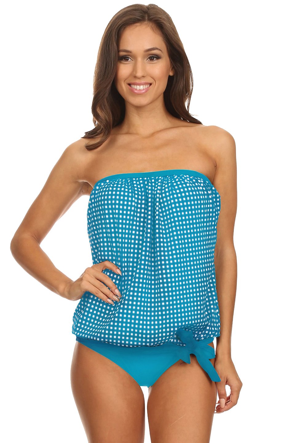 bandeau blouson swimsuit