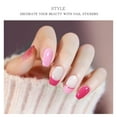 thumbnail image 2 of JMEOWIO Gel Nail Stickers French Tip Pink Semi Cured Gel Nail Strips Wraps UV/LED Nail Supplies Nail Art Design Decoration Accessories E22, 2 of 3