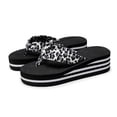 thumbnail image 4 of PEASKJP Women's Platform Wedge Thongs Casual Flip Flop Thick Strap Wedge Sandals Anti-Slip Flip Flops Thong Sandals Gray 37, 4 of 5