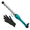 Bed Head Tourmaline Ceramic Bubble Curling Iron Wand, Turquoise with Protective Glove