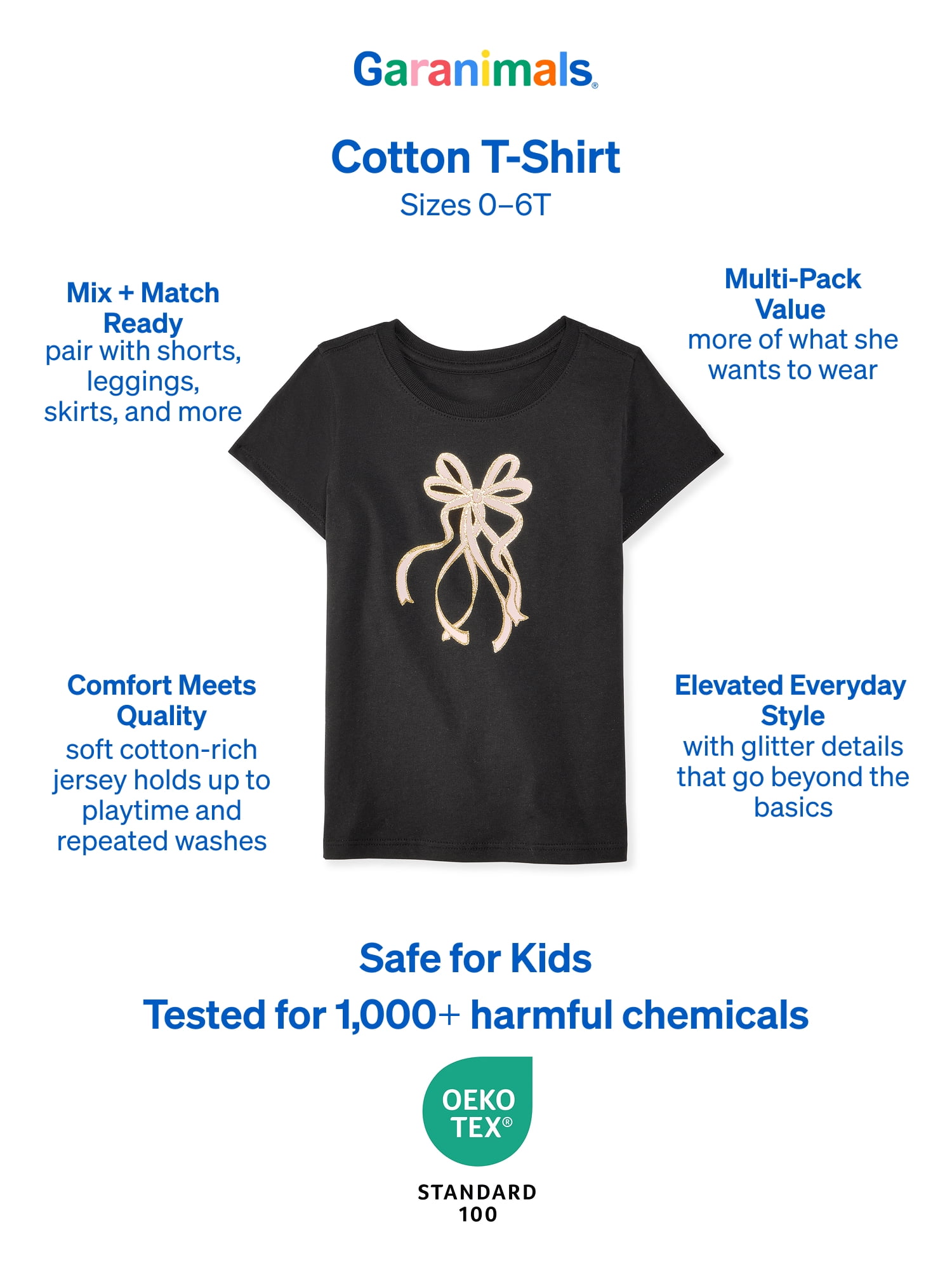 Garanimals Baby & Toddler Girl Shirts Single & 3-Pack Sizes Tee 0-6T