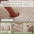 thumbnail image 5 of Soscana Boneless Couches for Living Room with Chaise,102" Sectional Sofa with Throw Pillow,Cozy Cloud Couch with L-Shaped,Sponge Compression Sofa,No Assembly Required,for Living Room,Apartment, APT, 5 of 8