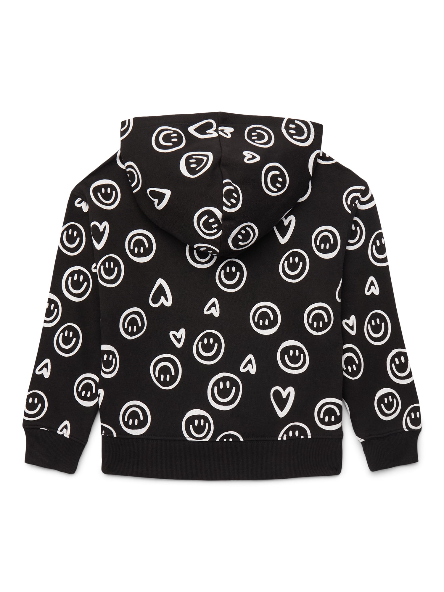 Wonder Nation Girls Long Sleeve Fleece Graphic Hoodie, Sizes 4-18 & Plus