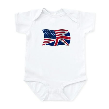 

CafePress - UK US Flag Infant Bodysuit - Baby Light Bodysuit Size Newborn - 24 Months