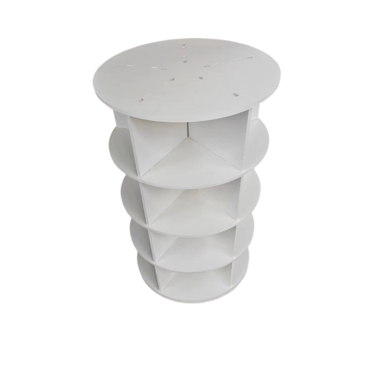 Display Shelves 7 Tier Rotating Shoe Rack Tower, Spinning Shoe Display, 360 Shoe Rack Storage Round Carousel, Vertical Handbag Rotate Shoes Closet Organization (WHITE),Wooden Display Shelves