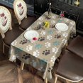 thumbnail image 6 of Paw Prints Rectangle Tablecloth 60"x102",Waterproof Polyester Rectangle Table Cloth, Wipeable Spillproof Polyester Tablecloth for Dining, Camping, Indoor and Outdoor, 6 of 6