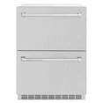 thumbnail image 2 of ZLINE 24 in. Touchstone 168 Can Outdoor-Rated Dual Refrigerator Drawer with DuraSnow Stainless Steel Doors (RDSO-SN-24), 2 of 2