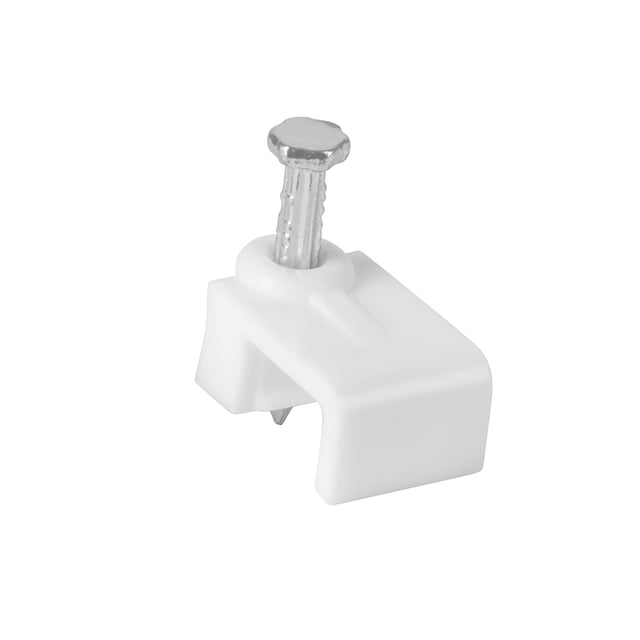 Grapa para cable plano, 5 X 8.5 mm, blanca, bolsa 500 pzas Volteck Volteck GPL-8BG