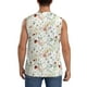 thumbnail image 4 of Balery Wildflower Watercolor Camisetas sin mangas para hombre, absorbe la humedad y protege contra el mal olor.-Small, 4 of 7