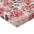 thumbnail image 4 of Ambesonne Roses Fitted Sheet, English Garden Floral Artwork, Twin Size, Grey and Pastel Pink, 4 of 5