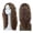 Light Brown, variant on 24 Inch Human Hair Lace Front Wig Deep Wave Brazilian Curly Glueless Wig with Transparent Lace Pre Plucked Natural Hairline