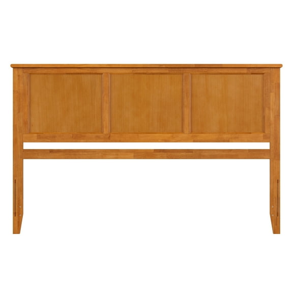 King Size Headboard Solid Wood Panel Headboard Light Toffee Finish Bedroom Decor