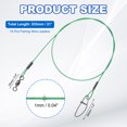 thumbnail image 2 of Uxcell Fishing Wire Leader Line, Steel Heavy Saltwater Fishing Leader Line High Strength with Rolling Swivel and Snap Green, 2 of 5