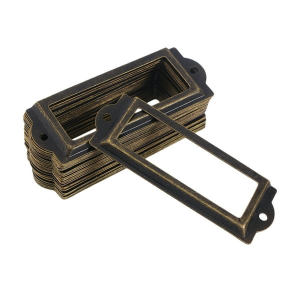 FOMIYES Name Label Holder Iron for Office Library 30Pcs 3.3x1.2x0.4In