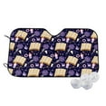 thumbnail image 2 of Picia Lavender Flowers Curved Windshield Sunshade Accordion Folding Style Auto Shade for Car Truck SUV Van Blocks UV Ray Sun Visor Protector -Small, 2 of 7