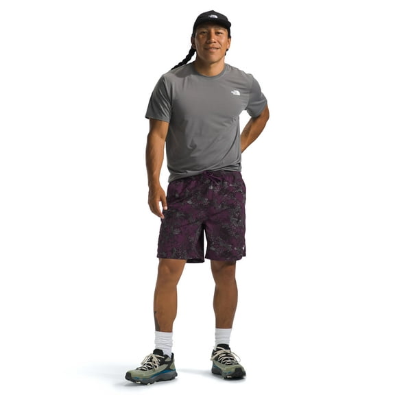 THE NORTH FACE Men's Action Short 2.0, Black Currant Purple Moss Camo Print, XX-Large Short