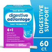 Digestive Advantage Daily Probiotics Capsules for Women and Men, Supports Gut Health, 60 Count