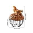 thumbnail image 3 of Wozhuo Hen Basket Storage Organizer Kitchen Decor Fruit Snack Holder Wrought Iron, 3 of 6