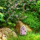 thumbnail image 5 of Puertas y ventanas de casa de hadas en miniatura, cabaña en miniatura, cabaña, puerta de hadas, jardín, escultura art deco, accesorios de jardín de hadas, decoraciones al aire libre (rosa), 5 of 5