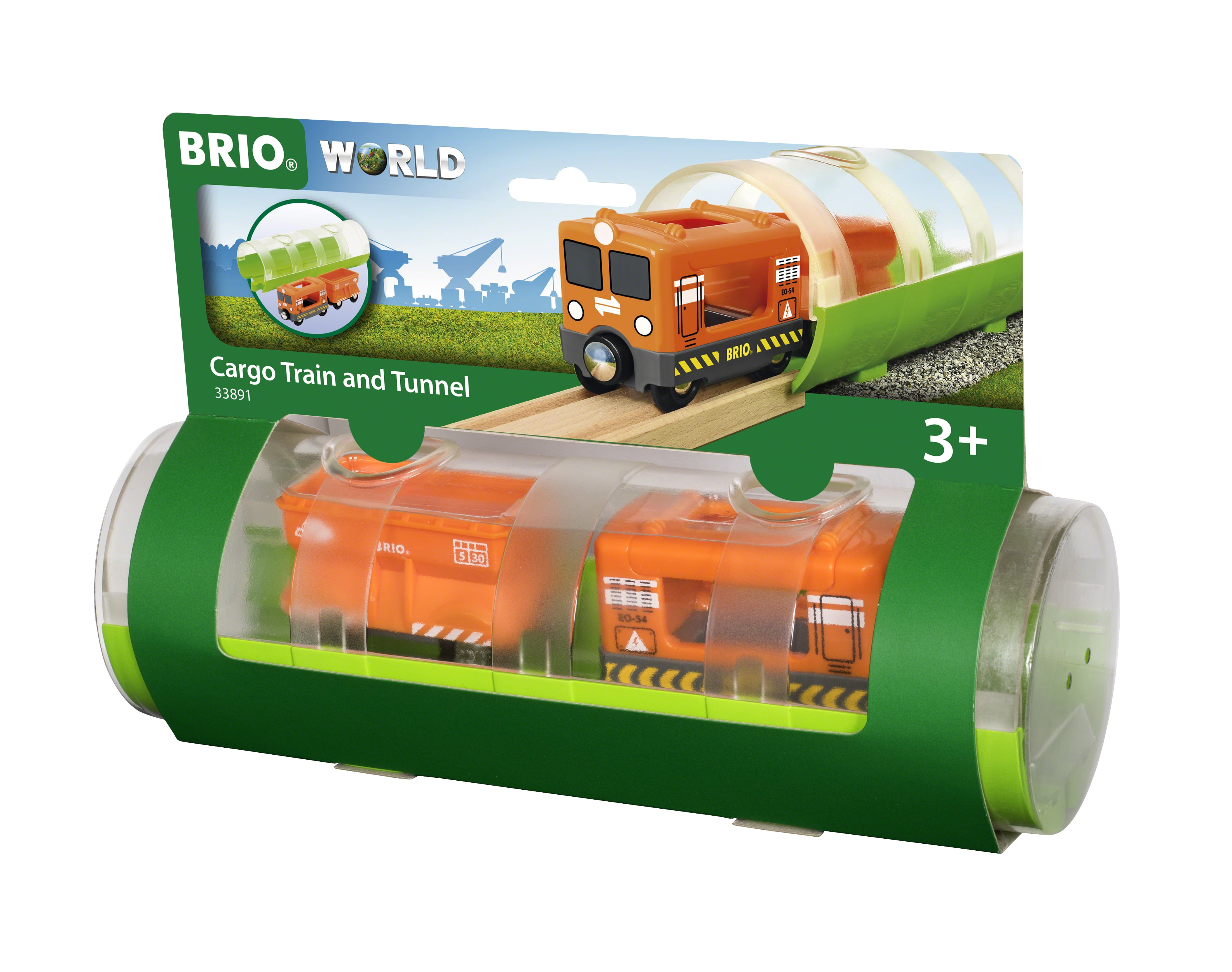 BRIO World Wooden Railway Train Set - Cargo Train & Tunnel - Ages 3+ - Walmart.com - Walmart.com