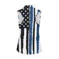 thumbnail image 2 of HUIACONG Distressed American Flag Quick Dry Women Golf Sleeveless Half Zip Top, Anti Fade Moisture Wicking Golf Athletic Shirt Half Zip Collar Golf Shirts, 2 of 7