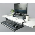 thumbnail image 4 of Extra-Wide Desk Clamp Keyboard Tray / Large keyboard surface 27.5" x 12.2" / Sturdy metal clamp fits desk thickness of 1.5" / Smooth sliding rail design for easy access / Includes Gel Wrist Rest, 4 of 4