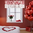 thumbnail image 5 of Happy Valentine's Day Valances for Windows, Romantic Simple Red Pink Love Heart Rod Pocket Valance Short Window Treatments Curtains for Kitchen Bathroom Bedroom Decor, 42 x 12 Inches, 5 of 9