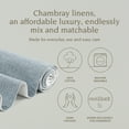 thumbnail image 2 of over&back 18x108 Woven Chambray Cotton Table Runner - Washable Table Runners for a Custom Home Decor Tablescape - Coffee Table, Dinner Table, Living Room - Blue, 2 of 10
