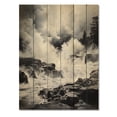 thumbnail image 3 of Designart "The Grey Geyser s Breath" Landscape & Nature Print on Natural Pine Wood, 3 of 5