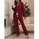 thumbnail image 4 of Conjunto de pijama ZMJ para mujer, camisa de manga larga y pantalones, 4 of 9