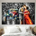 thumbnail image 2 of Vintage Car Artwork, Romantic Couple Art Canvas, Sexy Couple Wall Decor, Kissing Couple Painting, Kissing Couple Wall Decor, Canvas Wall Decor - 5P Mix-Gallery Wrap, 2 of 9