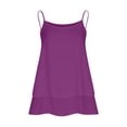 thumbnail image 6 of BXSRUTA Women's Plus Size Cotton Spandex Double Layer Sleeveless Camisole Adjustable Spaghetti Strap V Neck Top Casual Everyday Wear, 6 of 7
