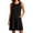 Black, variant on Women's Sleeveless Embroidered A Line Dress Casual Tunic with Pockets Crew Neck Pull on Elegant Loose Fit Floral Embroidery Summer Beach Vacation Cocktail Dress