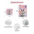 thumbnail image 7 of Easter Bunny Kitchen Dish Towels for Drying Dishes Set of 2, Spring Pink Flowers Rabbit Pastoral Botanical Waffle Weave Microfiber Hand Tea Bathroom Towels Quick Dry & Absorbent Towel 12x12, 7 of 7