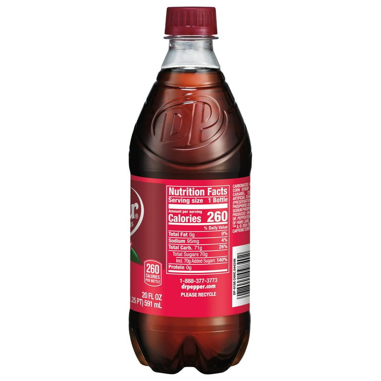 2 pack) Dr Pepper Cherry Soda Pop, 20 fl oz, Bottle 2 pack) Dr Pepper Cherry Soda Pop, 20 fl oz, Bottle
