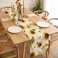 thumbnail image 3 of Summer Sunflowers Table Runner - 90 Inch Long, Kitchen Dining Table Runner Dresser Scarves, Pastoral Rose Floral Farmhouse Vintage Farmhouse Decor for Coffee Tables Wedding Party Banquet, 3 of 8