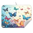 thumbnail image 5 of Ryvnso Beautiful Butterflies Paint Dish Drying Mat for Kitchen Countertop 16x18 Small Dish Pad Drainer Rack Dish Sink Mats, 5 of 7