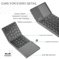 thumbnail image 6 of Foldable Bluetooth Keyboard,Wireless Portable Keyboard with touchpad,Rechargeable Pocket-Size Folding Travel Keyboard for iOS,Android,Windows Devices(RL), 6 of 6