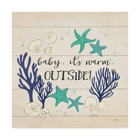 Trademark Fine Art 'Beach Time IV Warm Outside' Canvas Art by Janelle Penner