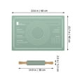 thumbnail image 2 of Hemoton Pastry Mat with Rolling Pin Set for Baking Bread and Cookies at Silicone 1 Set, 2 of 8
