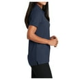 thumbnail image 3 of Womens Stain-Release Cotton/Polyester Polo T-Shirt Navy X-Small, 3 of 6