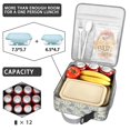 thumbnail image 4 of Tropical Flower and Leaves Insulated Lunch Box Men Reusable Lunch Tote Bag with Front Pocket Lunchbox Office Beach, 4 of 6