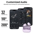 thumbnail image 6 of TOZO A1 Mini Bluetooth Earbuds Wireless Headphones, 32H, AI Noise Cancelling Mic, Stereo Bass, Clear Calls, Lightweight IPX5 Waterproof, App 32EQ, Purple, 6 of 9