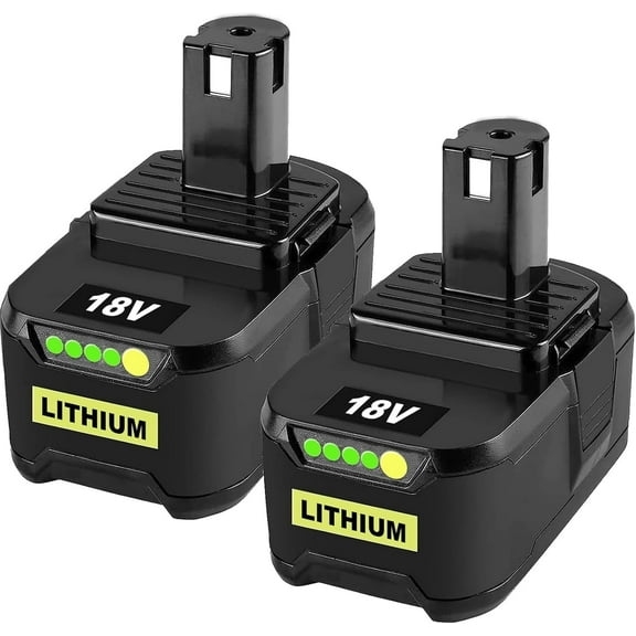 2 Pack 8000mAh 18V Replacement Battery for Ryobi 18V Battery Compatible with Ryobi Battery Fits for Ryobi Battery 18V Safe and Long-Lasting P102 P103 P104 P105 P107 P108 P109 P190 P122