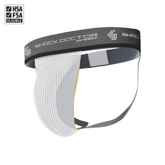 Shock Doctor Core Supporter with Bio-Flex Protective Cup - White
