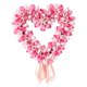 thumbnail image 4 of Corona rosa en forma de corazón para puerta de entrada, ideal para colgar en primavera y verano, ideal para decorar el interior de la casa o las vacac, 4 of 8