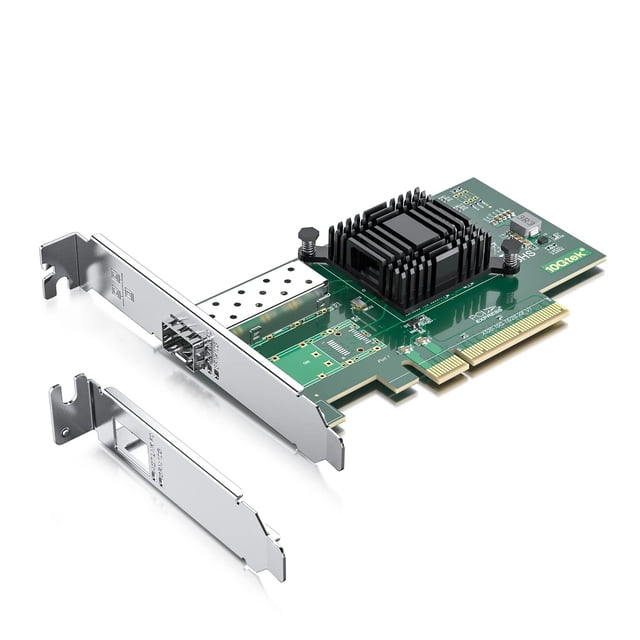 10Gtek Carte Réseau PCI-E 10Gb, Port SFP+ Unique, avec Contrôleur Intel 82599EN, Adaptateur Ethernet LAN Supporte Serveur Windows/Linux/VMware, Comparer à Intel X520-DA1(Intel E10G42BTDA)