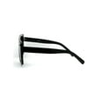 thumbnail image 3 of 80s Funk Disco Flat Top Rectangular Mob Plastic Sunglasses Black Solid Black, 3 of 4