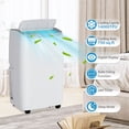 thumbnail image 2 of GarveeHome 14,000 BTU Portable Air Conditioner Up to 750 Sq.Ft, 3-In-1 Small AC Unit with Cool/Fan/Dehumidifier, Small Air Conditioner with Wheels/Remote Control/Window Kit, White, 2 of 7