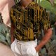 thumbnail image 2 of Camisetas con Cuello en V Hombres de Moda Impresa de Manga Corta, Camiseta Casual con Cuello en V para la Primavera Y el Uso Diario, 2 of 3